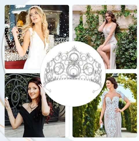 التيجان للنساء ، سبائك الأميرة تاج الزفاف Tiaras للعروس مع أحجار الراين عيد ميلاد TIARA للنساء ، كوين تاج رأس الرحلة لإكسسوارات الأزياء in Kuwait