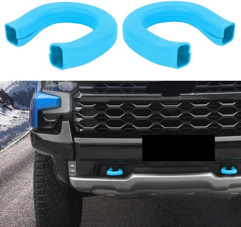 غطاء خطاف السحب الأرجواني Cherocar مناسب لعام 2007-2025 Chevy Silverado 1500 GMC Sierra Front Presper Tow Hooks Rubber Protector Trim Tow Trail Trailer Cover in Saudi Arabia