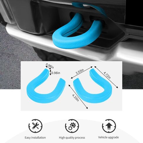 غطاء خطاف السحب الأرجواني Cherocar مناسب لعام 2007-2025 Chevy Silverado 1500 GMC Sierra Front Presper Tow Hooks Rubber Protector Trim Tow Trail Trailer Cover in Saudi Arabia