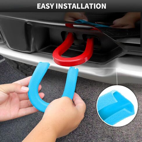 غطاء خطاف السحب الأرجواني Cherocar مناسب لعام 2007-2025 Chevy Silverado 1500 GMC Sierra Front Presper Tow Hooks Rubber Protector Trim Tow Trail Trailer Cover in Saudi Arabia
