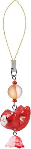 Agromusk Cat Phone Charms ، Kitty Lucky Kitty Bededited مع حزام هاتف زهرة ، Kawaii Y2K Decor Decor in Kuwait