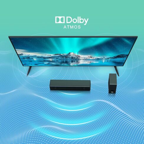 2.1 ch Soundbar with subwoofer, Dolby Digital 200W Sound Bars TV Speaker Home Theater Audio Surround Sound System, HDMI eARC/Bluetooth/DSP/Remote Control External Speakers for Smart TVs in Saudi Arabia