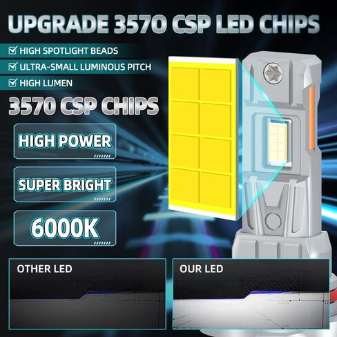 Fit For Toyota RAV4 2006-2015 Front Light Bulbs Combo, 9005 High Beam+9006 Low Beam, 800% Brightness, 6000K White, Plug and Play, 1:1 Size, No Errors, 4-Pack in Saudi Arabia