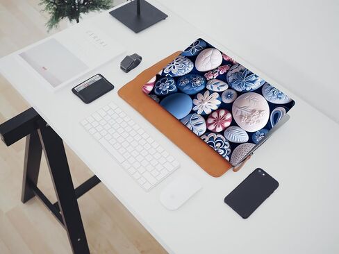 Laptop Skin with Beauty Flower Floral Pattern Designs, Fits Most Laptop Skin Sticker Decal,13-15.4" 15.6 inch Laptop Universal Vinyl Skin Sticker Cover (Skin 19_4) in Saudi Arabia