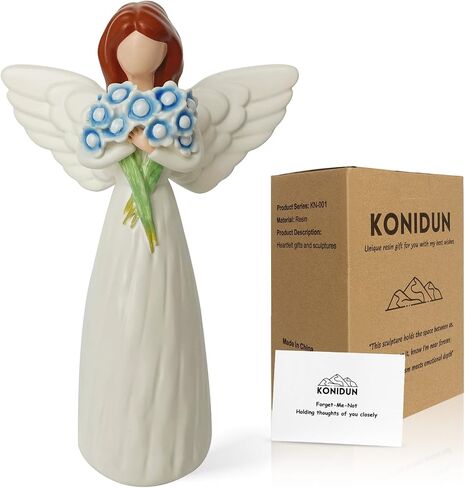 تمثال Angel With Me Not Bouquet - 5.5 بوصة شخصية ملاك للملاك للرفوف/ديكور الطاولة ، هدية روحية للنساء وأمي ، عيد ميلاد عيد الميلاد يدويًا زخرفة منزل in Kuwait