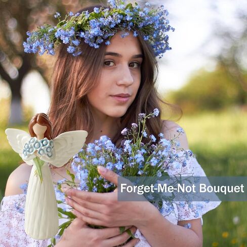 تمثال Angel With Me Not Bouquet - 5.5 بوصة شخصية ملاك للملاك للرفوف/ديكور الطاولة ، هدية روحية للنساء وأمي ، عيد ميلاد عيد الميلاد يدويًا زخرفة منزل in Kuwait