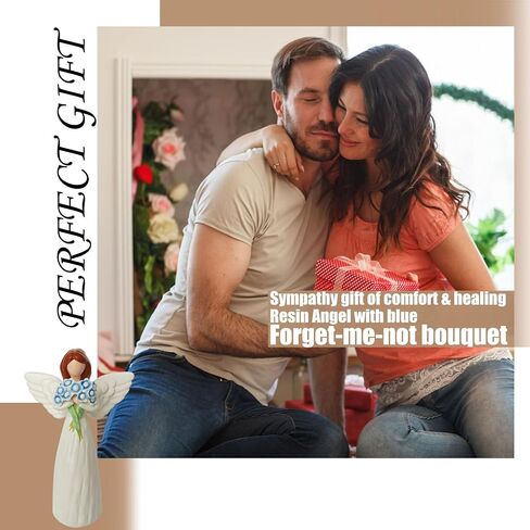 تمثال Angel With Me Not Bouquet - 5.5 بوصة شخصية ملاك للملاك للرفوف/ديكور الطاولة ، هدية روحية للنساء وأمي ، عيد ميلاد عيد الميلاد يدويًا زخرفة منزل in Kuwait