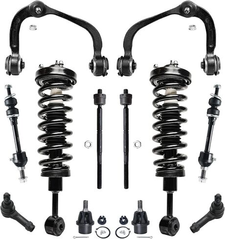 Detroit Axle - 4WD Front 12pc End Suspension Kit for 05-08 Ford F-150 Lincoln Mark LT, Struts Sway Bars Upper Control Arms Tie Rods Lower Ball Joints 2005 2006 2007 2008 Replacement in Saudi Arabia