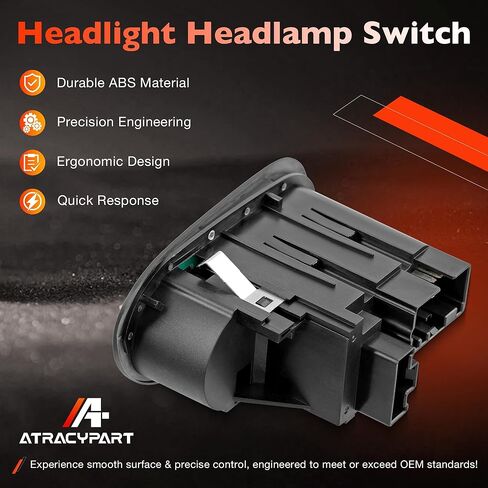 DS-1374 مفتاح المصابيح الأمامية مفتاح الأمامي تبديل Dimmer متوافق مع 2000-2002 Ford Expedition ، 2000-2003 F-150 ، 2004 F-150 Heritage-No Fog Light Function-يحل محل YL3Z11654AA ، YL3Z11654AAB ، 1S2669 in Saudi Arabia