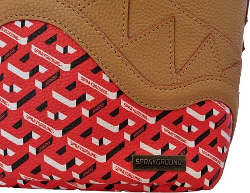 Sprayground 910B5432NSZ 3DSG Limited Edition Backpack Red Beige ، Red ، M in Kuwait