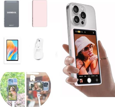 CP5 Lite Vlog Selfie Monitor Screen, 5-inch 1080P Back Rear Camera Mirror, 50M Range One Click Connection for iPhone Selfies, Vlogs, Live Streaming w/Magnetic Blue Case (NO Touchscreen) in Kuwait