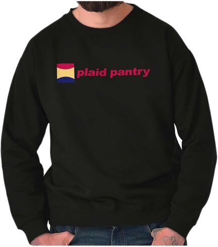 Brisco Brands Plaid Pantry Store Minimalist Logo Sweatshirt for Men or Women in Saudi Arabia