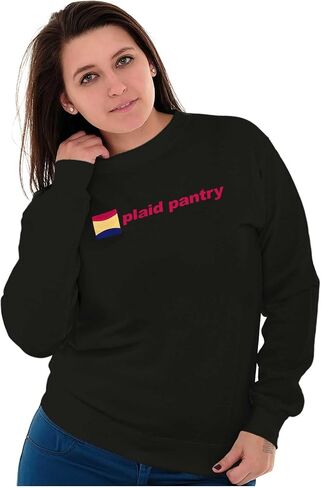 Brisco Brands Plaid Pantry Store Minimalist Logo Sweatshirt for Men or Women in Saudi Arabia