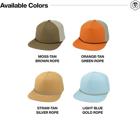 Custom Leather Patch Perforated Rope Hat - Engravable Leather Patch for Business Logo or Image (Straw/Silver Rope) in Saudi Arabia