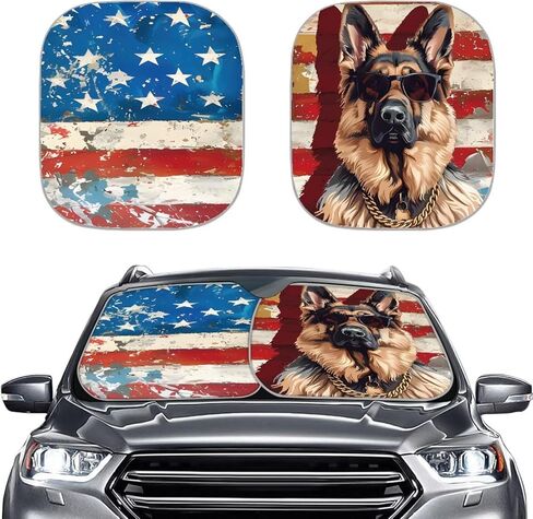 نوافذ أمريكان للسيارة الأمامية Sunshade German Shepherd السيارات الزجاجية in Kuwait