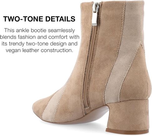 فوكس من جلد الغزال بلوك كعب الكاحل bootie من مجموعة Journee Collection in Saudi Arabia