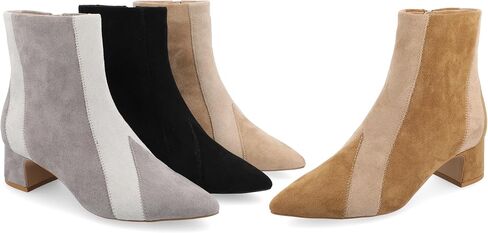 فوكس من جلد الغزال بلوك كعب الكاحل bootie من مجموعة Journee Collection in Saudi Arabia