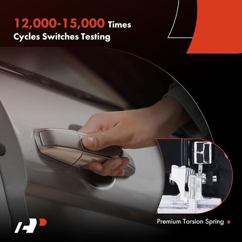 A-Premium الأمامي الأمامي يمين المركب مقبض الباب الخارجي المتوافق مع Chrysler Aspen 2007 2008 ، مساكن أسود مسجّلة مع رافعة Chrome ، استبدل# 1EH581XRAA in Saudi Arabia