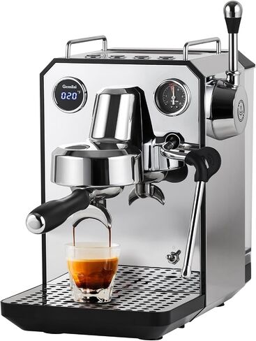 Owl Espresso Machine, 15 Bar Professional Semi-Automatic Espresso Maker with Milk Frother Steam Wand, 57oz Removable Water Tank, Dual Display, for Cappuccino, Latte at home, G3006, Ivory White in Saudi Arabia