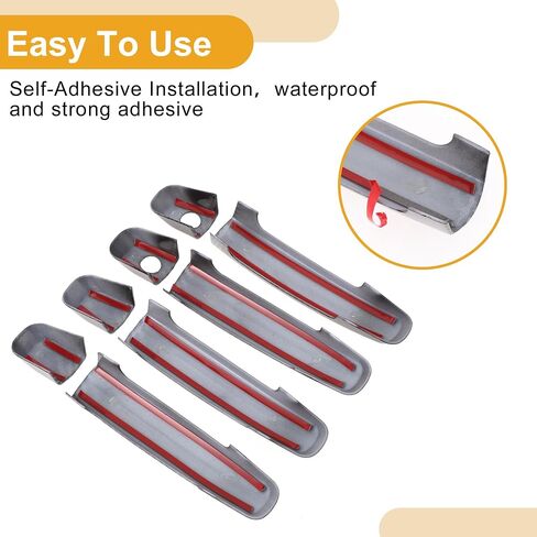 Car Door Handle Cover Trim - Car Side Door Handle Cover - for Suzuki Swift 2005-2017 Carbon Fiber Black - 1 Set in Saudi Arabia