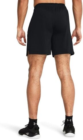 Under under Armor Mens Tech Vent 6 ins Shorts-MD Black Black-Breathable in Kuwait
