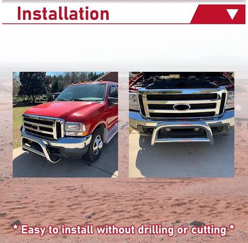Hecasa Mesh Style Grille الأمامي متوافق مع Ford 1999-2004 F250 F350 Super Duty 2000-2004 SPORTION GRILL Chrome Silver 2006 Style in Saudi Arabia