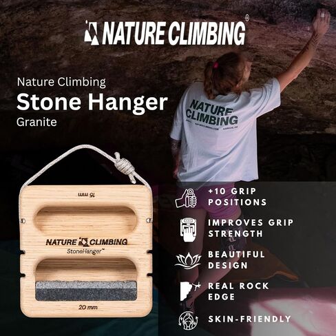 Portable Hangboard | Rock Climbing Hangboard | Hang Board for Climbing | Fingerboard | Strengthen Your Fingers | Bouldering Gifts | Granite Hanger in Kuwait