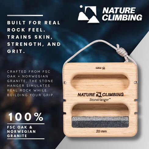 Portable Hangboard | Rock Climbing Hangboard | Hang Board for Climbing | Fingerboard | Strengthen Your Fingers | Bouldering Gifts | Granite Hanger in Kuwait