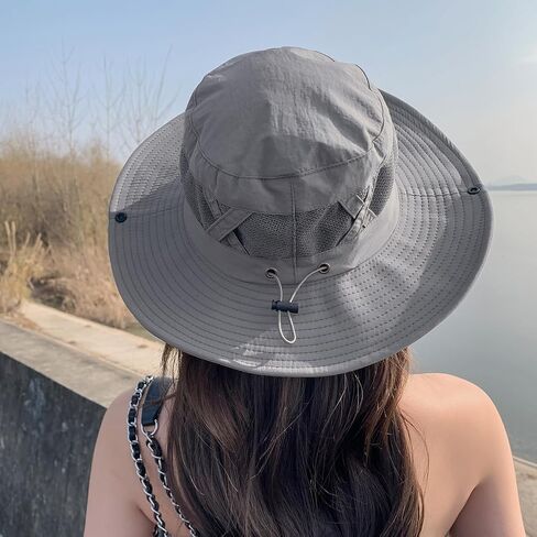 Fishing Hat UPF50+ Wide Brim Sun Hat for Men Women, Water Resistant Summer Sun Protection Safari Hat Hiking Bucket Hat in Saudi Arabia