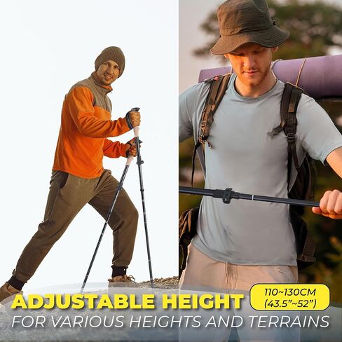 TREKOLOGY Trekking Poles – Lightweight, Adjustable Hiking Sticks for Men & Women – Durable Aluminum, Compact & Foldable with Comfortable Grip – Perfect for Hiking, Walking & Seniors, TREKZ XE (Blue) in Saudi Arabia