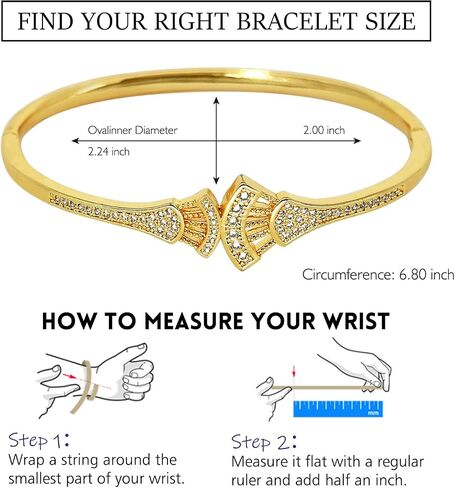 18K Gold Plated Bracelet for Women-Angel Wings Bangle with Cubic Zirconia,Light Luxury,Gifts for Valentine Christmas Birthday in Saudi Arabia