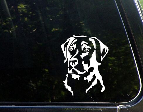 4 "X3" Labrador Retriever Head Secal Window Sticker Car Dog Love Pet Lab Lover White in Kuwait