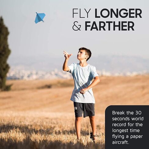 Powerup 2.0 Paper Airplane Conversion Kit | محرك كهربائي للطائرات الورقية DIY | تطير لفترة أطول وأبعد | مثالي للأطفال والكبار | جاهز لاستخدام مجموعات محركات الطائرات in Kuwait