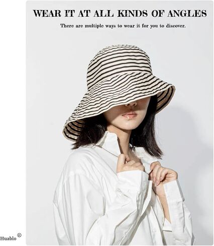 Kettle Brim Sun Hats for Women Lanai Hat Floppy Packable SPF UPF 50 UV Protection Beach Vacation Hat Striped in Saudi Arabia
