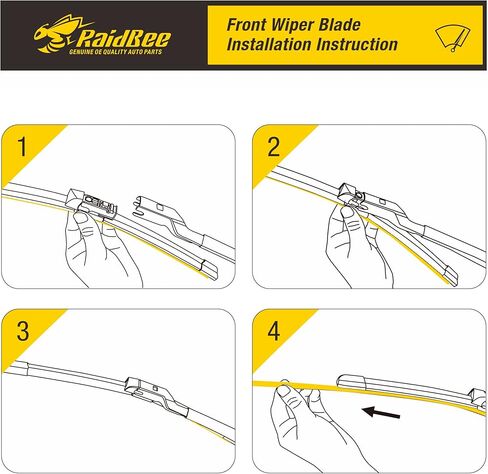 Raidbee® 26"+16" Windshield Wiper Blades with 12" Rear Wiper Blade Automotive Replacement Set for Subaru Crosstrek/Impreza 2018 2019 2020 2021 2022 2023 – Genuine OEM Quality (Set of 3) in Kuwait