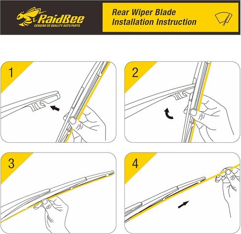 Raidbee® 26"+16" Windshield Wiper Blades with 12" Rear Wiper Blade Automotive Replacement Set for Subaru Crosstrek/Impreza 2018 2019 2020 2021 2022 2023 – Genuine OEM Quality (Set of 3) in Kuwait