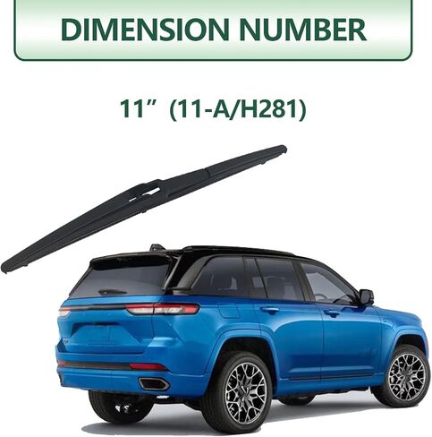 11 inch Wiper Blade Rear Replacement, Compatible with Jeep Grand Cherokee 2022-2014/Chevy HHR 11-06/KIA Rio 2022-2012 Sorento 2015-2010 Soul 2022-2010/Hyundai Accent 22-12 Kona 22-18 (11-A/H281) in Saudi Arabia
