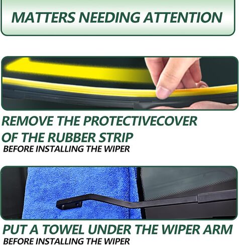 11 inch Wiper Blade Rear Replacement, Compatible with Jeep Grand Cherokee 2022-2014/Chevy HHR 11-06/KIA Rio 2022-2012 Sorento 2015-2010 Soul 2022-2010/Hyundai Accent 22-12 Kona 22-18 (11-A/H281) in Saudi Arabia
