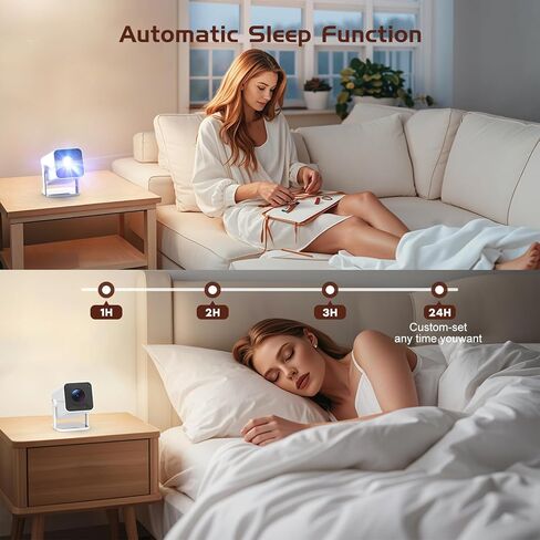 Native 1080P Projector with WiFi and Bluetooth, Full HD Portable Outdoor Movie Projector with Built-in Speaker, Compatible with Smartphone, HDMI, USB, TV Stick for Home, Bedroom, Outdoor Use in Saudi Arabia