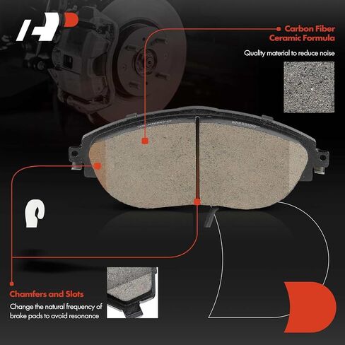 A-Premium Front Ceramic Disc Brake Pads Set Compatible with Volkswagen Jetta 2019-2022, Tiguan 2018-2022, GTI 2016-2021, Arteon 2019-2021, Golf R 2015-2019 & Audi Q3 2019-2021, S3 2015-2020, 4 Pcs in Saudi Arabia