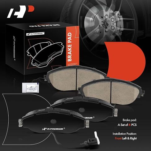 A-Premium Front Ceramic Disc Brake Pads Set Compatible with Volkswagen Jetta 2019-2022, Tiguan 2018-2022, GTI 2016-2021, Arteon 2019-2021, Golf R 2015-2019 & Audi Q3 2019-2021, S3 2015-2020, 4 Pcs in Saudi Arabia