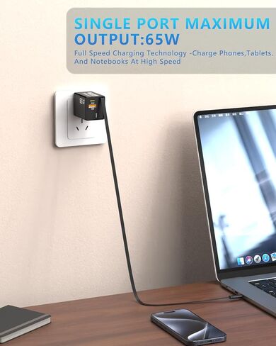 600W USB-C GAN Charger 8 in 1 شحن HUB DUAL 140W PPS PORT+منفذ PD DUAL in Kuwait