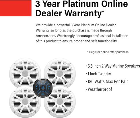 أنظمة الصوت BOSS MGR250B BLUETOOTH MARINE GAUGE SCALGE ، مكبر للصوت المدمج ، تصنيف IPX6 ، منفذ USB + شحن USB in Kuwait