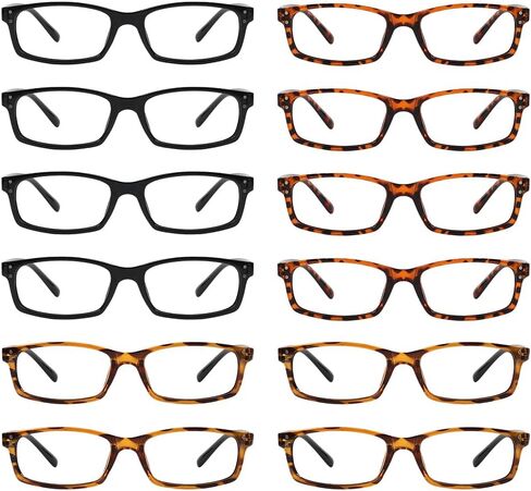 Eyekepper 12-Pack Reading Glasses for Women Spring Hinges Pattern Design Readers Glasses Ladies +0.50 in Saudi Arabia
