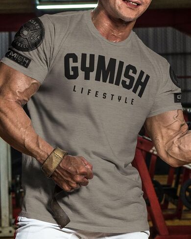 Gymish Lifestyle Shirts, Workout Weightlifting Muscle T-Shirts for Men in Saudi Arabia