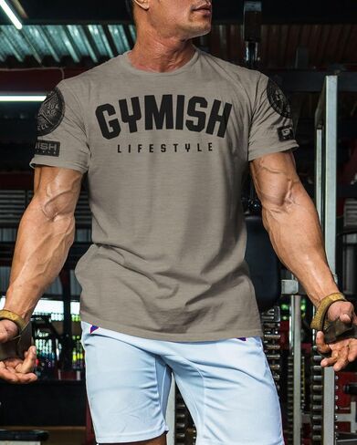 Gymish Lifestyle Shirts, Workout Weightlifting Muscle T-Shirts for Men in Saudi Arabia
