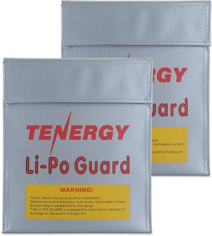 Tenergy 2 Pack, Fire Retardant Lipo Bags, Battery Bags for Charging and Storage, 5.5x3.5x2 inches Each in Saudi Arabia