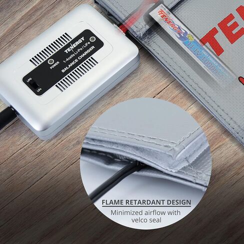 Tenergy 2 Pack, Fire Retardant Lipo Bags, Battery Bags for Charging and Storage, 5.5x3.5x2 inches Each in Saudi Arabia