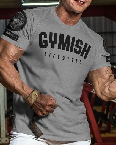 Gymish Lifestyle Shirts, Workout Weightlifting Muscle T-Shirts for Men in Saudi Arabia