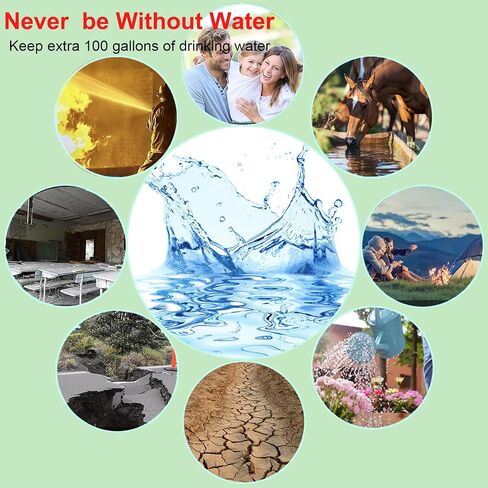 Foldable Water Bladder, Bathtub Bladder BPA Free, Hold Up to 100 Gallons of Fresh Drinking Water, Using for Camping, Gardening or Disaster and Hurricane Survival in Saudi Arabia